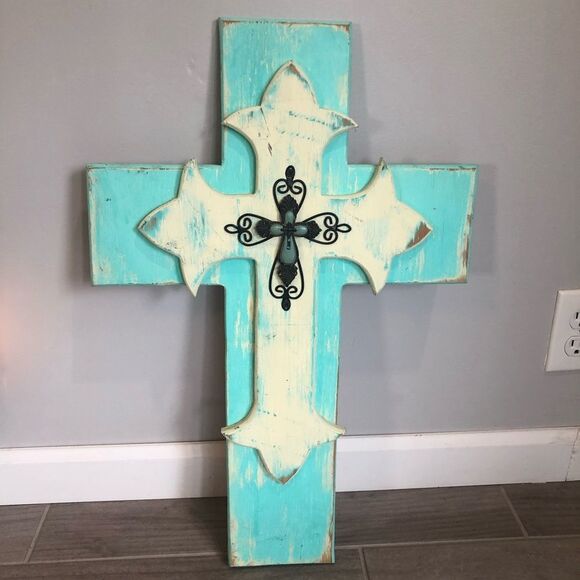 Large Wooden Hanging Wall Cross​ - Picture 2 of 10